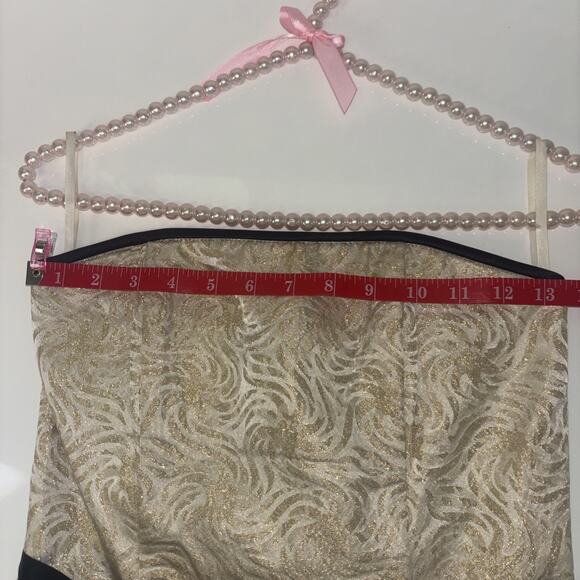 Gunne Sax Dress Sz S 3 Strapless Bow Classy VTG Y2K Whimsigoth 1990s Grunge Rock - Picture 8 of 10